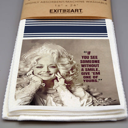Dolly Parton Waffle Weave Tea Towel