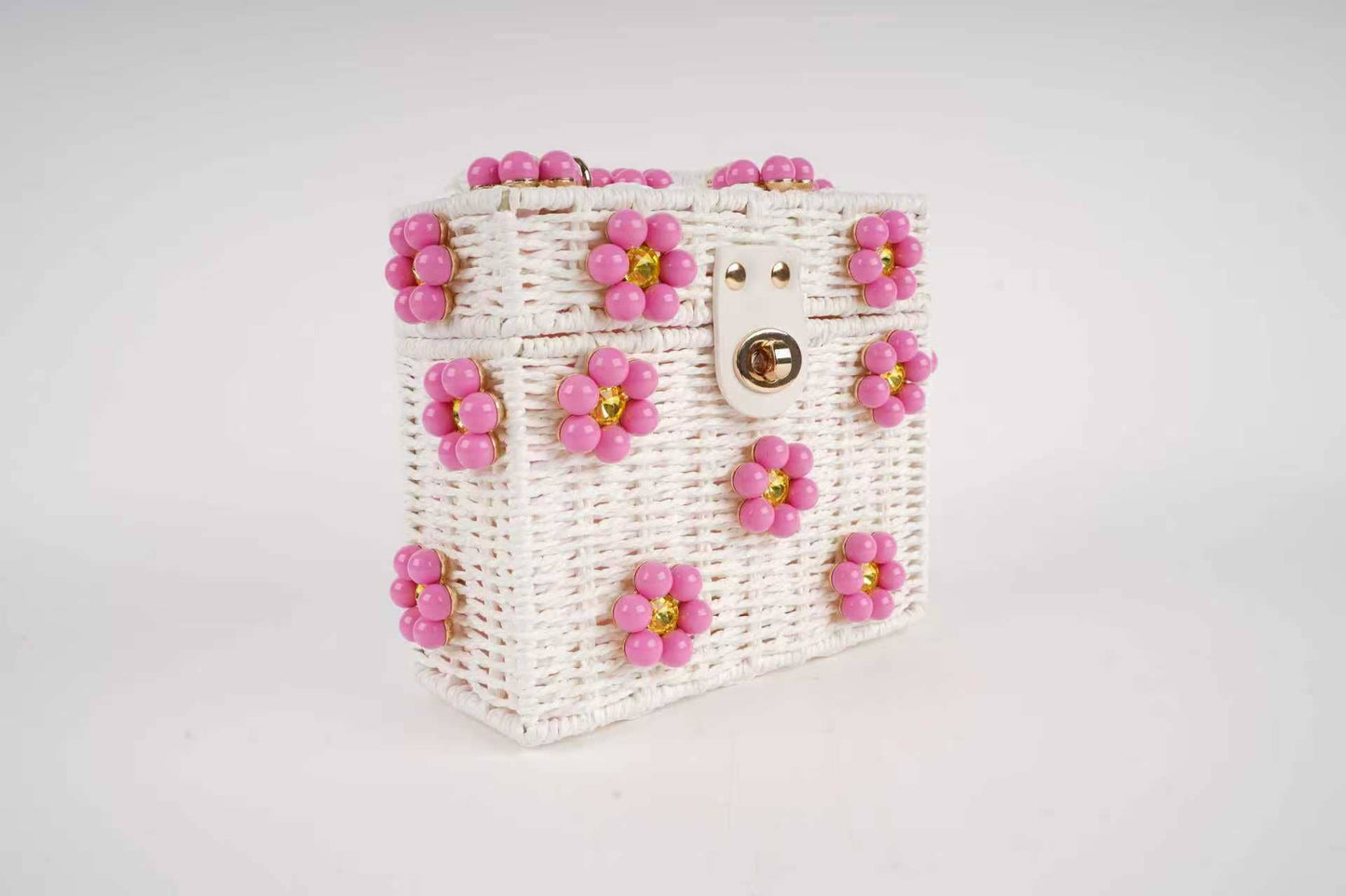 Wicker Bucket Daisy Purse
