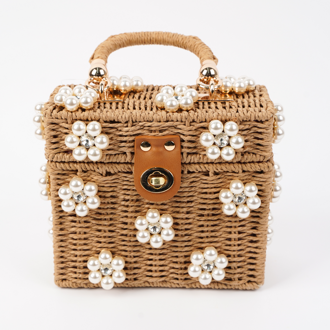 Wicker Bucket Daisy Purse