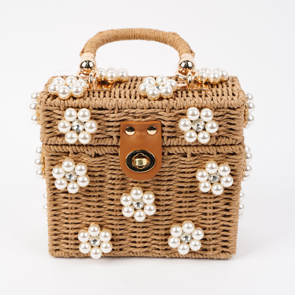 Wicker Bucket Daisy Purse