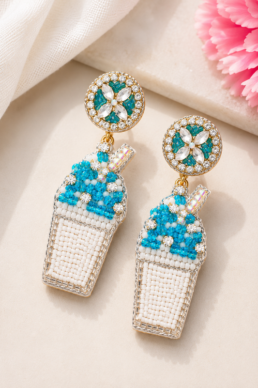 Snowball Dangle Earrings