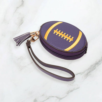 Football Wristlet Coin Purse