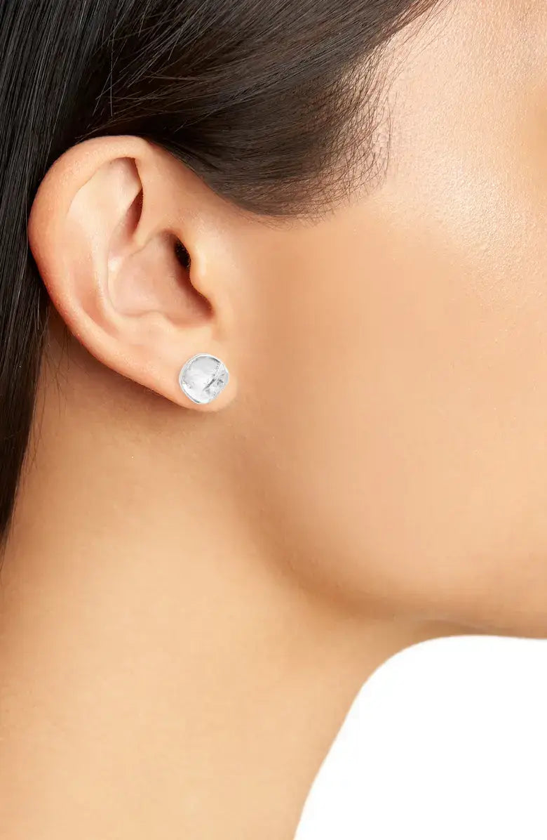 Minimalist Flat Stud Earrings