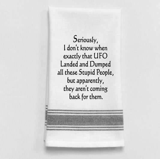 They Were Dropped Off… and Left Behind Tea Towel