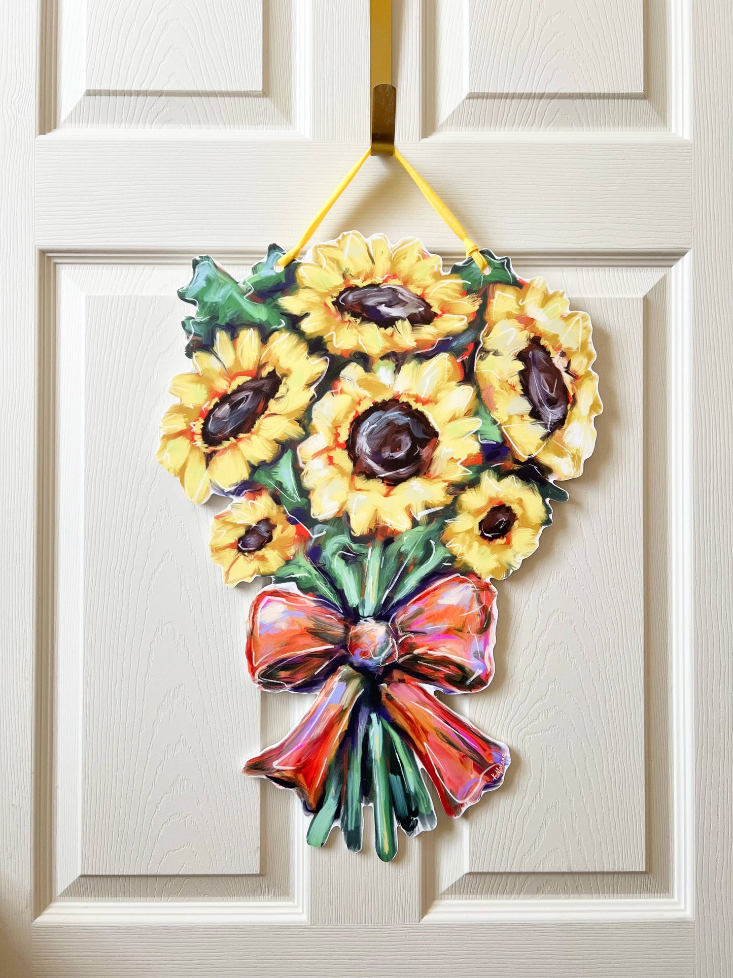 Sunflower Fall Bouquet Door Hanger