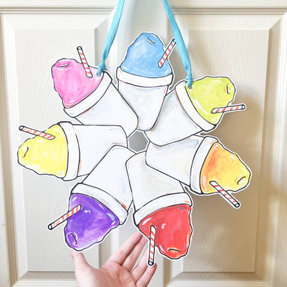 Sno-Ball Wreath Door Hanger