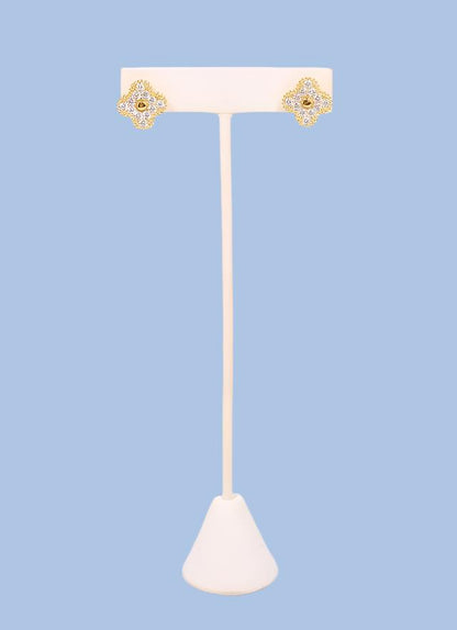 Edner CZ Clover Earrings