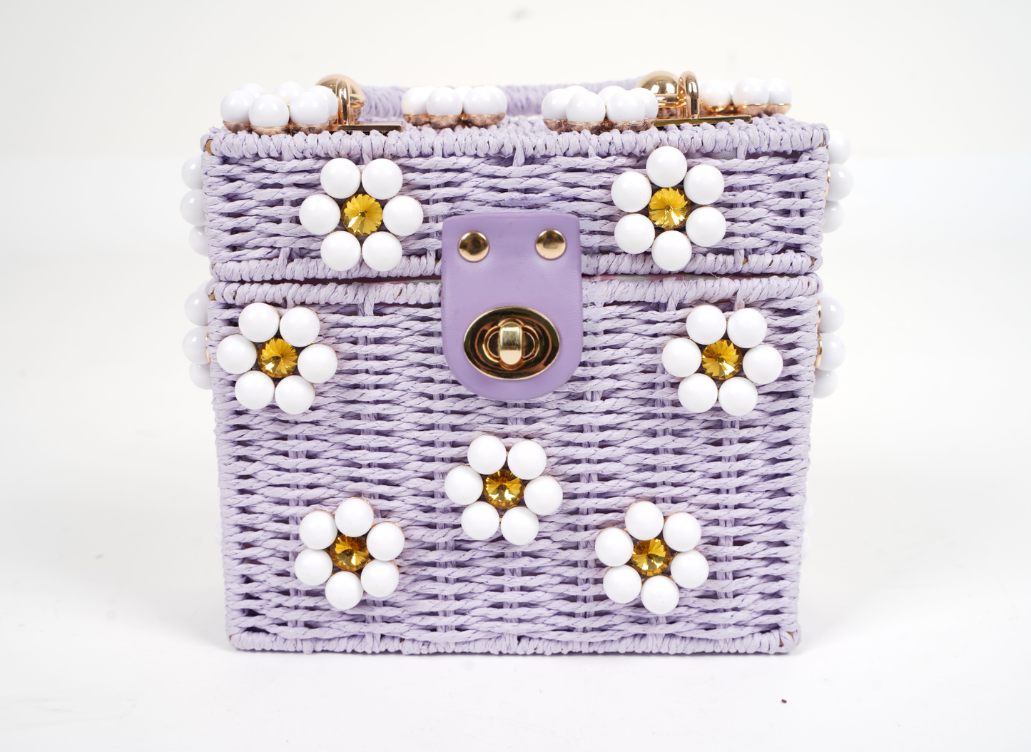 Wicker Bucket Daisy Purse