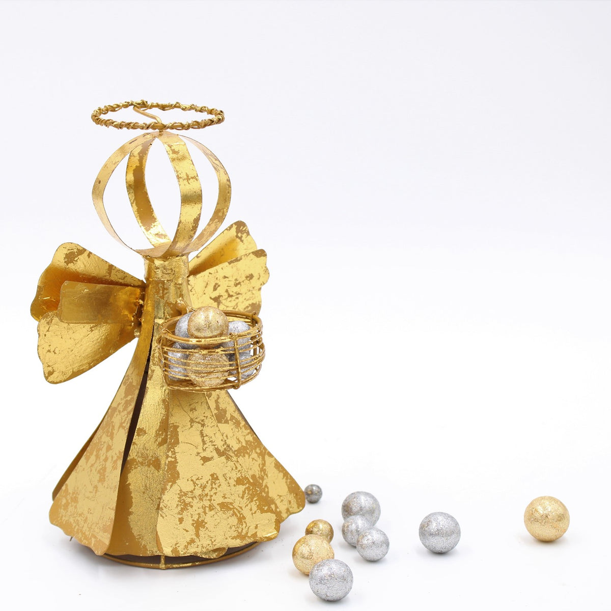 8" Gold Angel Tea Light Holder