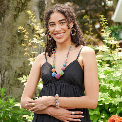 Threaded Kantha Graduated Necklace