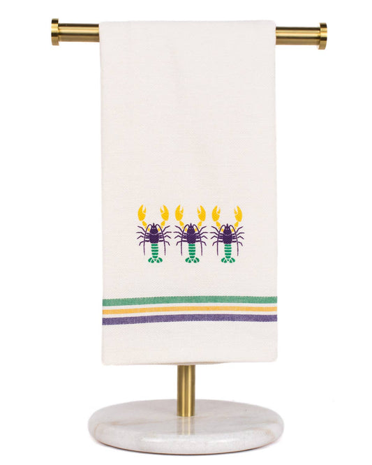 Mardi Gras Crawfish Hand Towel