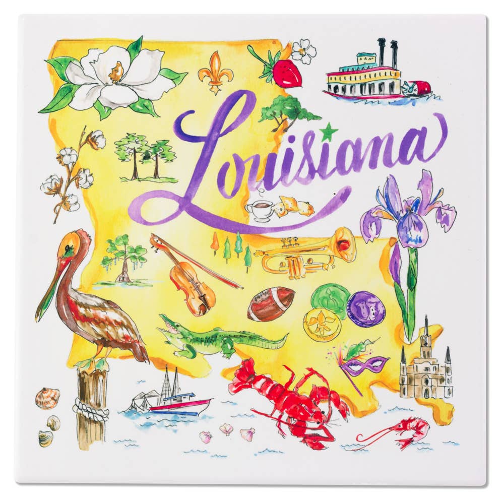 Louisiana 8" Ceramic Trivet