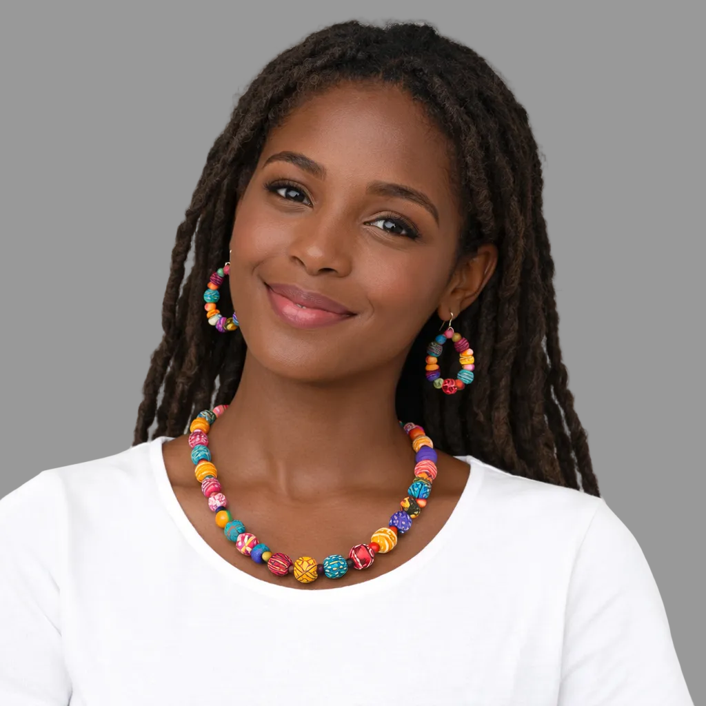 Threaded Kantha Classic Necklace