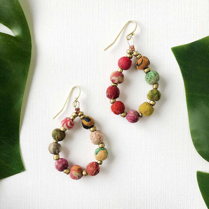 Beaded Teardrop Earrings