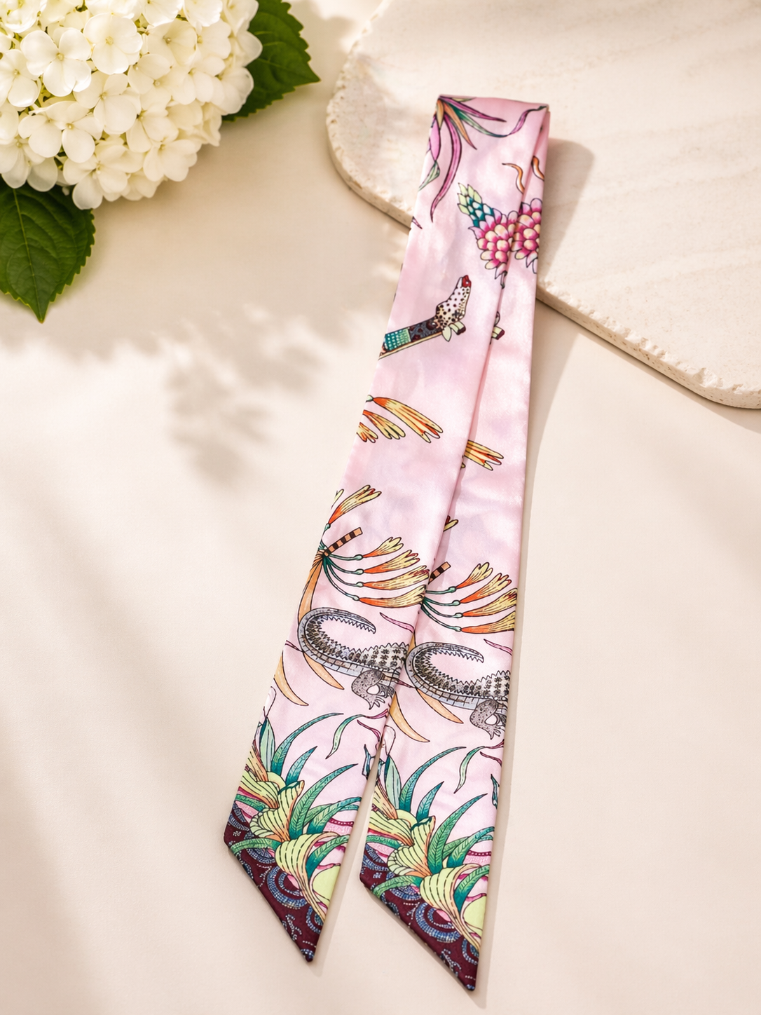 Crocodile and Elephant Mini Scarf