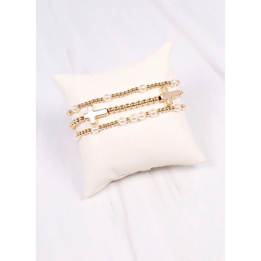 Mena Cross Bracelet Set