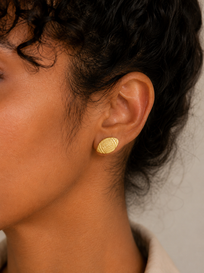 Football Post Earrings