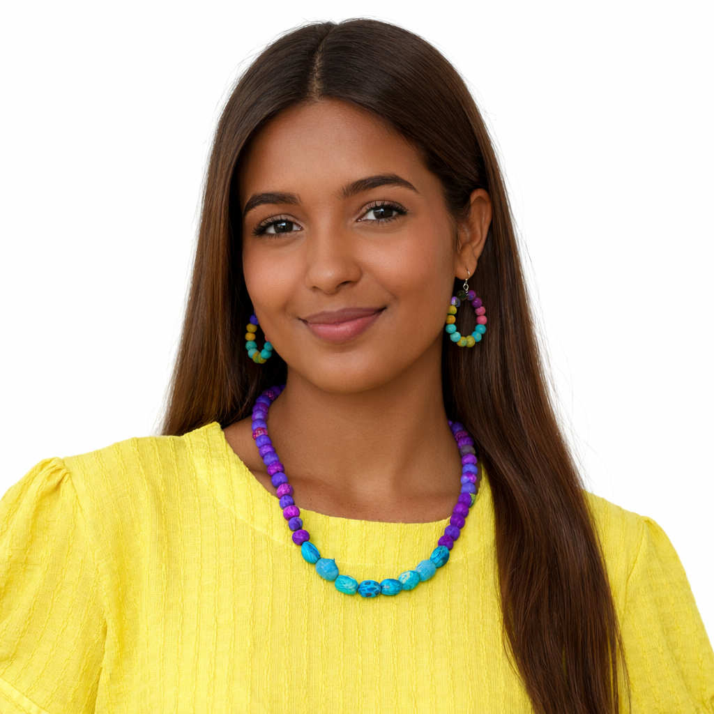 Kantha Couplet Necklace