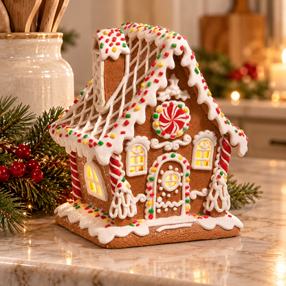Lighted Sprinkle Gingerbread House