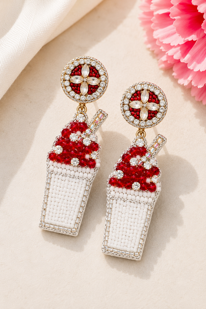 Snowball Dangle Earrings