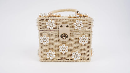Wicker Bucket Daisy Purse