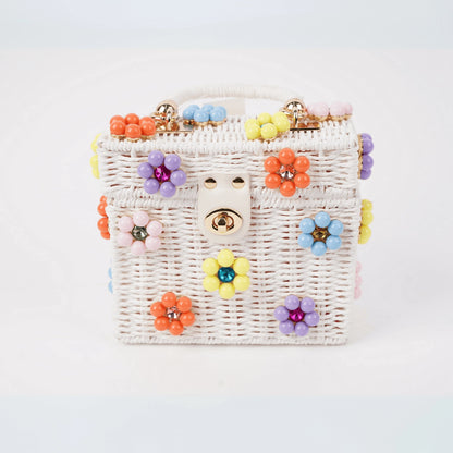 Wicker Bucket Daisy Purse