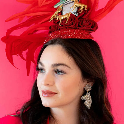 Derby Rhinestone Horse Earrings