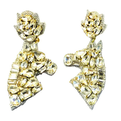Derby Rhinestone Horse Earrings