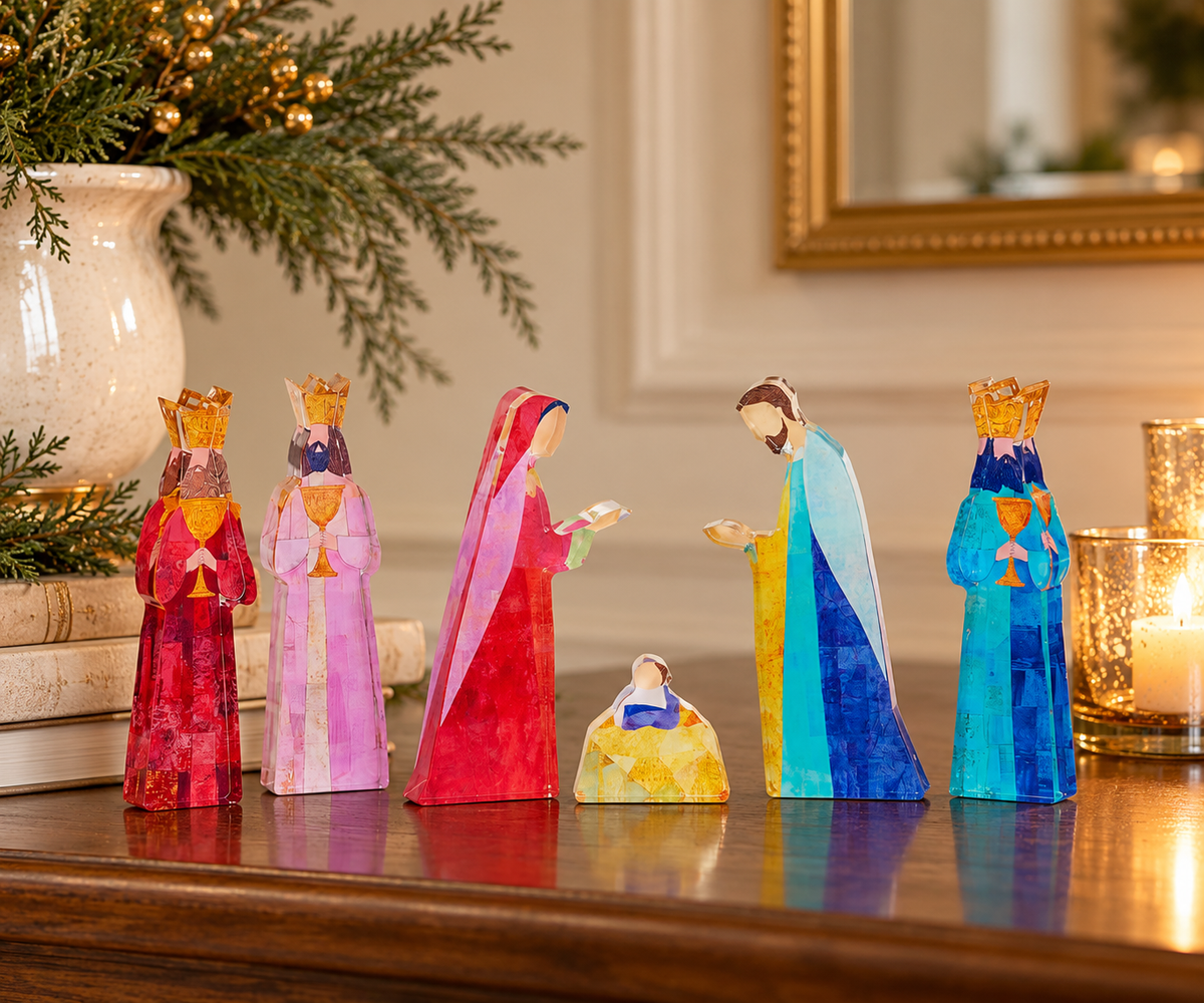 Night of the Kings Acrylic Nativity Set