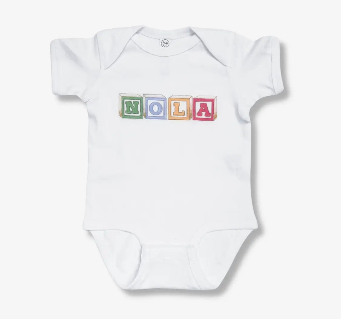 NOLA Blocks Onesie
