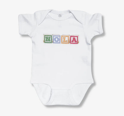 NOLA Blocks Onesie