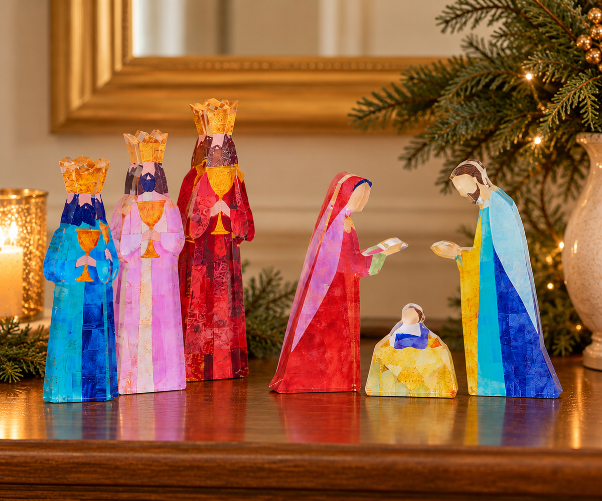 Night of the Kings Acrylic Nativity Set