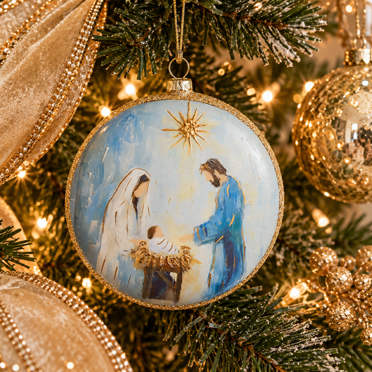 Blessed In Bethlehem Disc Ornament