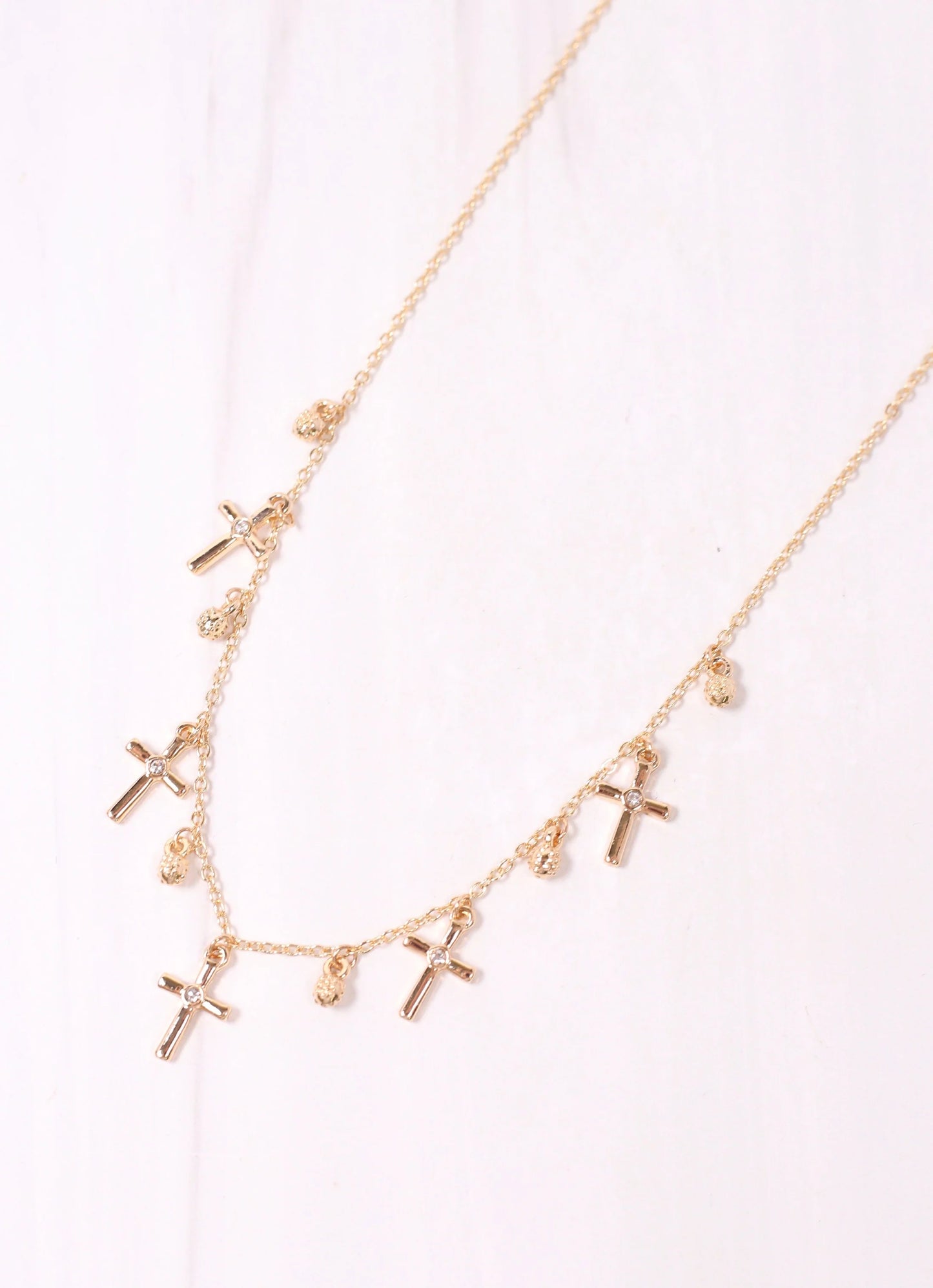 Samara Cross Charm Necklace