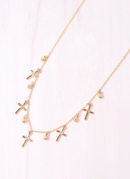 Samara Cross Charm Necklace