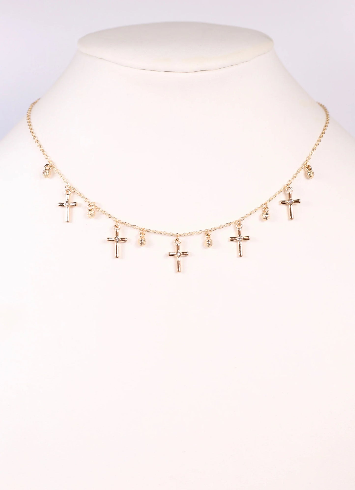 Samara Cross Charm Necklace