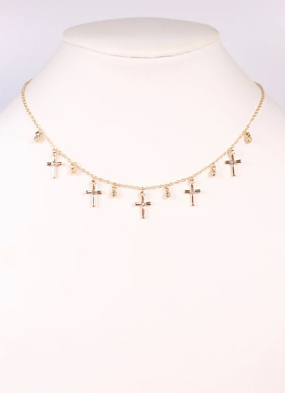 Samara Cross Charm Necklace