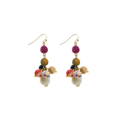 Kantha Tiered Droplet Earrings