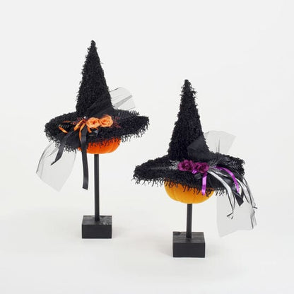 Shaggy Witch Hat with Rose Band