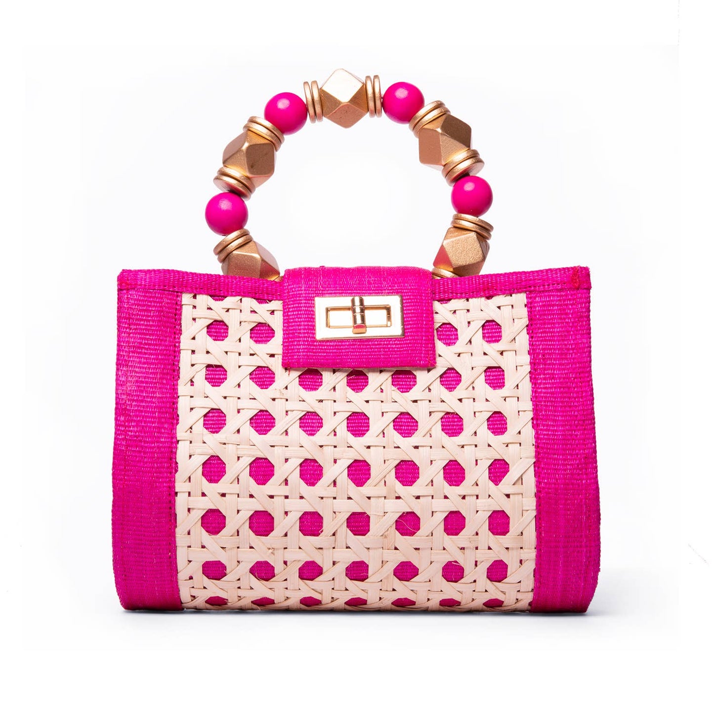 Woven Rattan Statement Bag