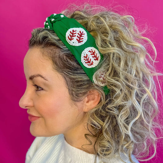 Beaded Baseball Headband