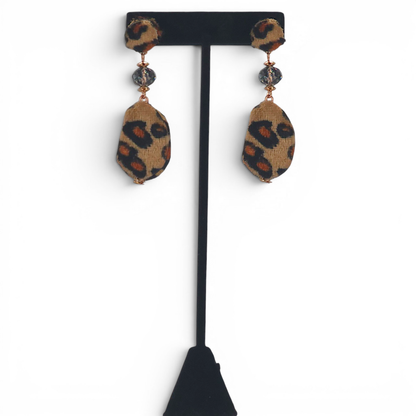 Animal Print Beaded Earrings