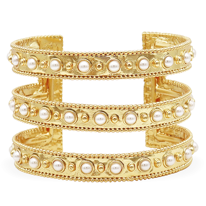 Dots & Pearls Cuff Bracelet