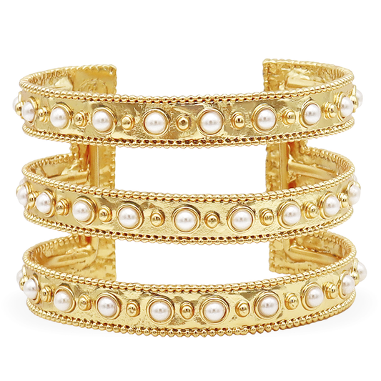 Dots & Pearls Cuff Bracelet