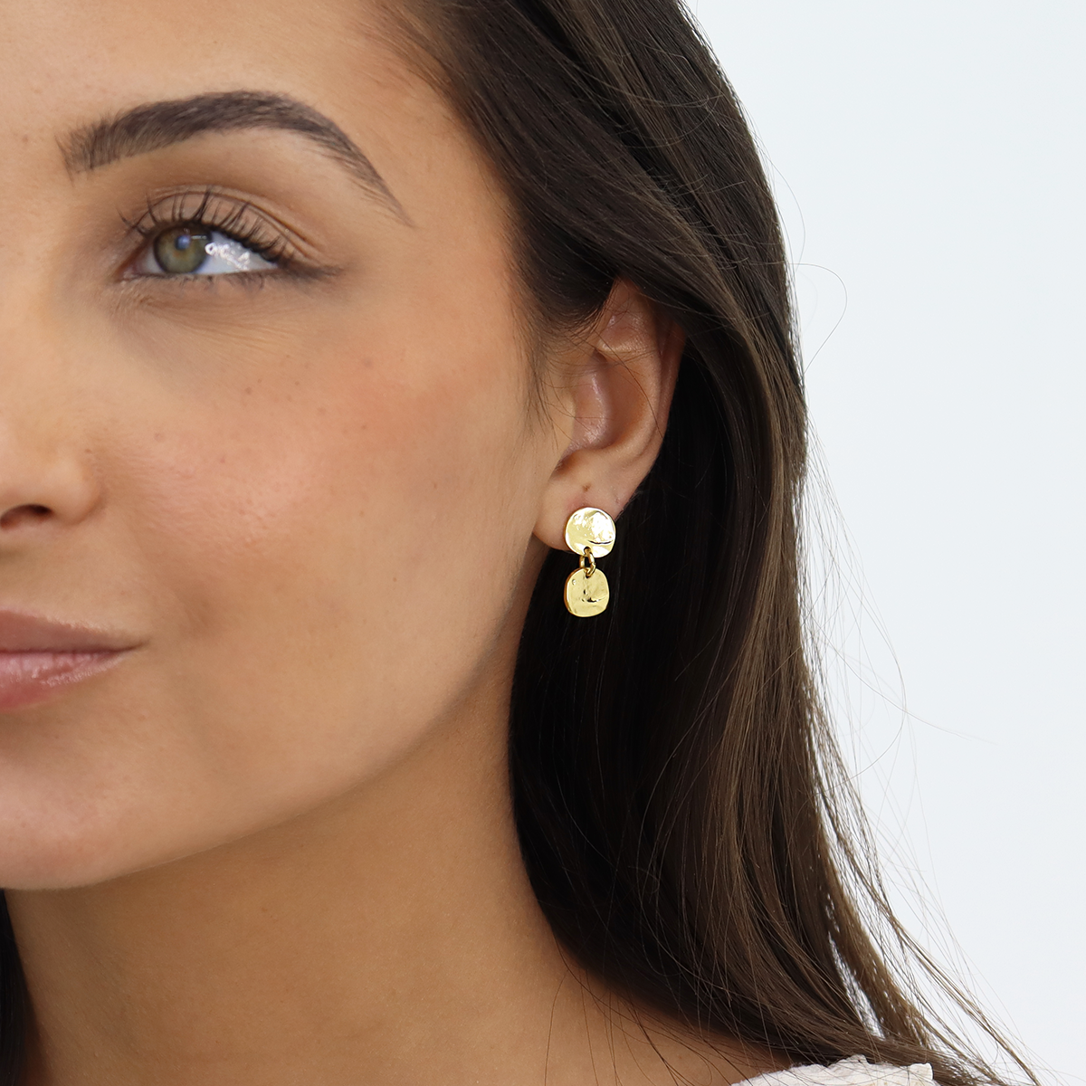 Medallion Disc Drop Earrings