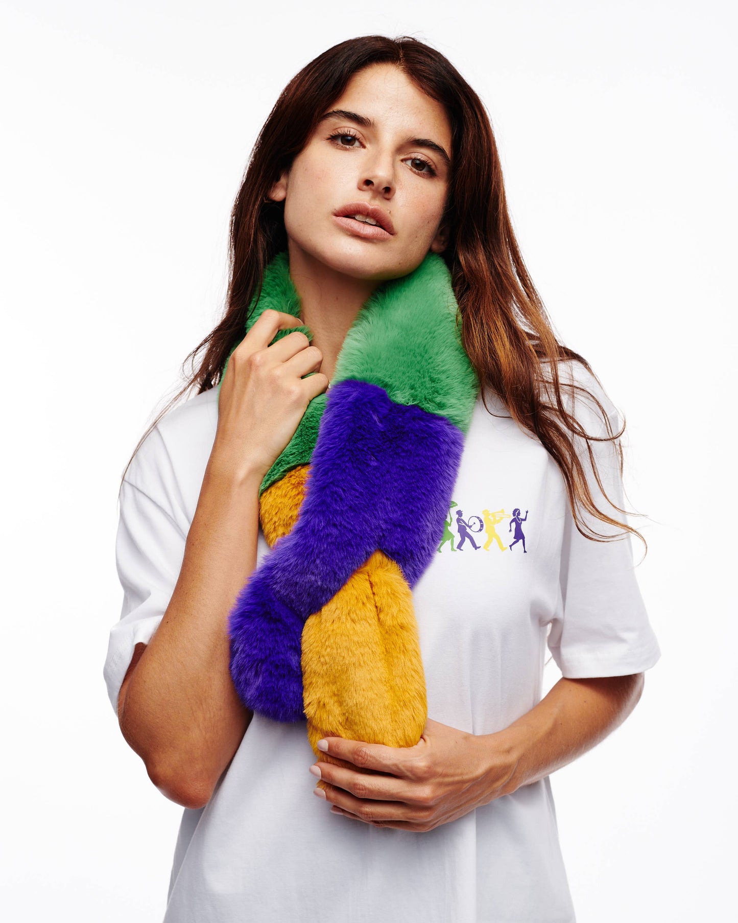 Mardi Gras Fur Scarf 