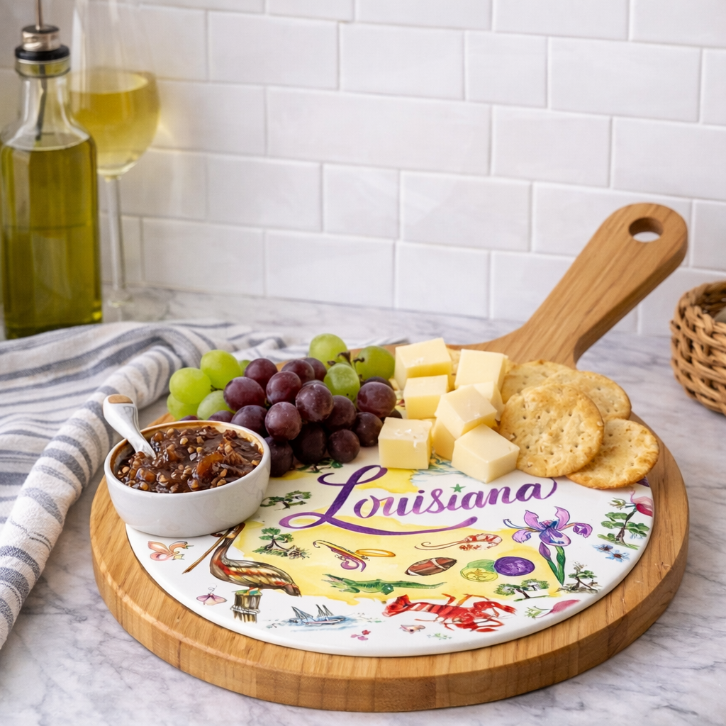 Louisiana Bamboo Cheese Board