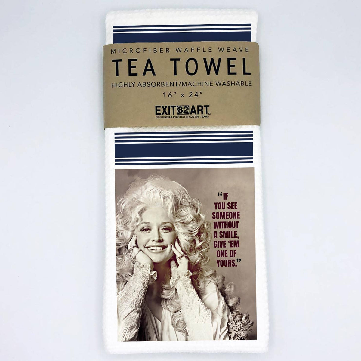 Dolly Parton Waffle Weave Tea Towel