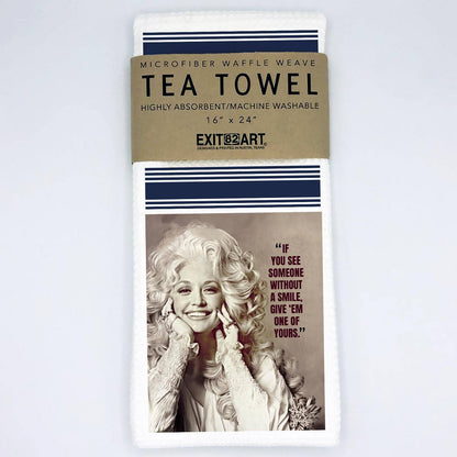 Dolly Parton Waffle Weave Tea Towel
