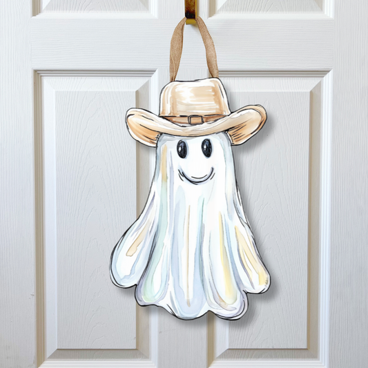 Cowboy Ghost Door Hanger